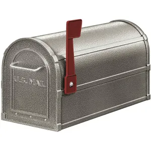 SALSBURY INDUSTRIES 4850D-PEW Rural Mailbox Deluxe Pewter | AG3GLE 33KR64