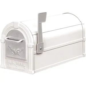 SALSBURY INDUSTRIES 4855E-WHS Rural Mailbox Eagle White/silver | AG3GPB 33KT41