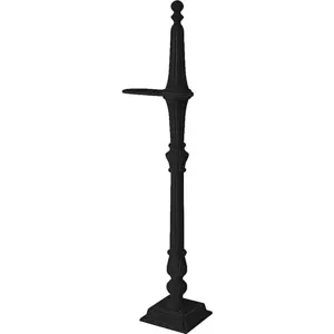 SALSBURY INDUSTRIES 4891BLK Classic Mailbox Post Black In-ground | AG3GUW 33KU49