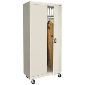 SANDUSKY LEE TAWR462472-05 Mobile Wardrobe Cabinet 72 x 46 x 24 Inch Gray | AF4UZD 9LAX2