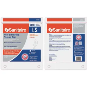 SANITAIRE 63256 Disposable Vacuum Bag Ls Pk5 | AB3HPY 1TGZ7