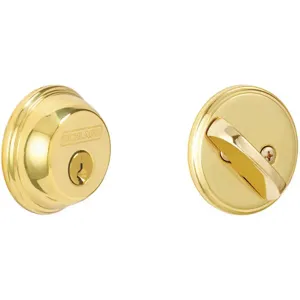 SCHLAGE B60N C-KWY 605 Deadbolt Hd Polished Brass 5 Pins | AC7BDE 36Z084