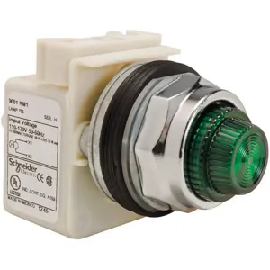 SCHNEIDER ELECTRIC 9001KP1G31 Pilot Light Incandescent Green 110-120v | AG6QNH 45C453