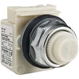 SCHNEIDER ELECTRIC 9001KP1W31 Pilot Light Incandescent White 110-120v | AG6QNL 45C456