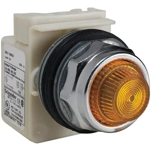 SCHNEIDER ELECTRIC 9001KP35A31 Pilot Light Incandescent Amber 24-28vac/dc | AG6QQC 45C459