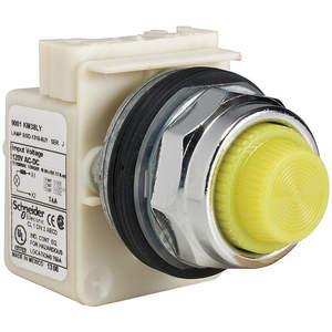 SCHNEIDER ELECTRIC 9001KP38LYY31 Pilot Light Led Yellow 120v Fresnel Lens | AG6QRD 45C483