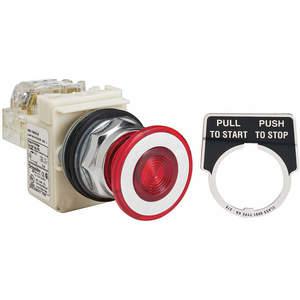 SCHNEIDER ELECTRIC 9001KR9P35LRRH13 Illuminated Push Button 30mm 1no/1nc Red | AG6QTY 45C525