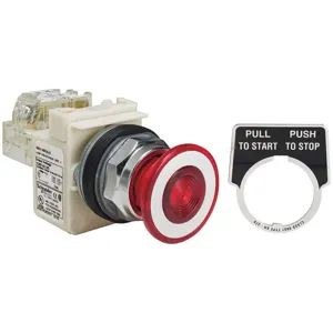 SCHNEIDER ELECTRIC 9001KR9P38LRRH13 Illuminated Push Button 30mm 1no/1nc Red | AG6QUC 45C529