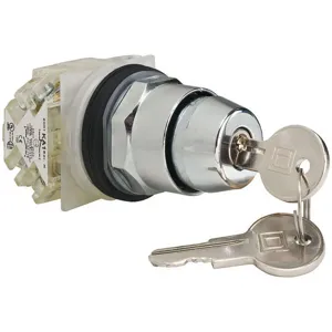 SCHNEIDER ELECTRIC 9001KS11K3H2 Non-Illuminated Selector Switch 2P Chrome Cam E | AH9VXH 45C538