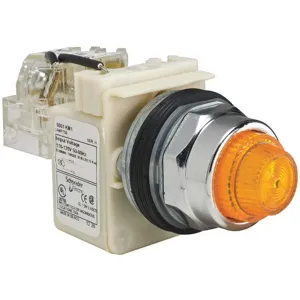 SCHNEIDER ELECTRIC 9001KT1A31 Push - Test Pilot Light Amber Incandescent | AG6QUN 45C549