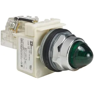 SCHNEIDER ELECTRIC 9001KT1G9 Push - Test Pilot Light Green Incandescent | AG6QUR 45C552