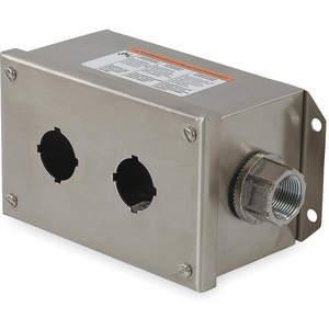 SCHNEIDER ELECTRIC 9001KYSS2 Push Button Enclosure 30mm 2 Holes Stainless Steel | AF9JHV 2NME1
