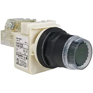 SCHNEIDER ELECTRIC 9001SK1L35GH13 Illuminated Push Button 30mm 1no/1nc Green | AG6QVU 45C578