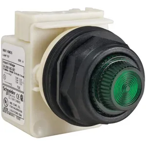 SCHNEIDER ELECTRIC 9001SKP35G31 Pilot Light Incandescent Green 24-28vac/dc | AG6QXA 45C610