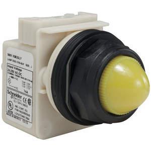SCHNEIDER ELECTRIC 9001SKP35LYY9 Pilot Light Led Yellow 24-28v Domed Lens | AG6QXG 45C617