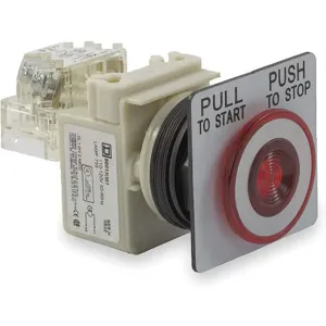 SCHNEIDER ELECTRIC 9001SKR9P1RH13 Illuminated Push Button 30mm 1no/1nc Red | AF9JLC 2NML4