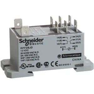 SCHNEIDER ELECTRIC RPF2AF7 Enclosed Power Relay 30A 120VAC DPST | AF6NVM 1DPP4