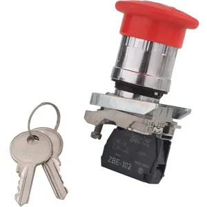 SCHNEIDER ELECTRIC XB4BS9442 Push Button Key Release Red 40mm Diameter 1nc | AG3FDV 33HP35