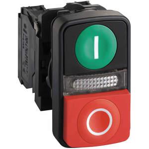 SCHNEIDER ELECTRIC XB5AW73731G5 Illuminated Push Button 22mm 1no/1nc Green/red | AF7ZGU 23V766