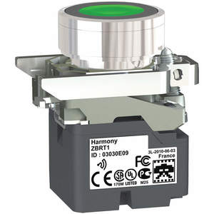 SCHNEIDER ELECTRIC ZB4RTA3 Push Button with Transmitter Green 22mm | AF6FYW 12Z287