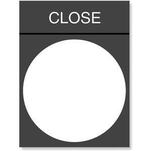 SCHNEIDER ELECTRIC ZBY2314 Legend Plate Close White/black And Red | AG7FMW 6JC55
