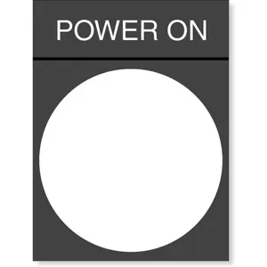 SCHNEIDER ELECTRIC ZBY2326 Legend Plate Rectangular Power On | AG7FNB 6JC60