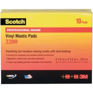 SCOTCH 2200 PK10 Mastic Tape 3-1/4 x 4-1/2 Inch 125 Mil - Pack Of 10 | AE7NFW 5ZNH0