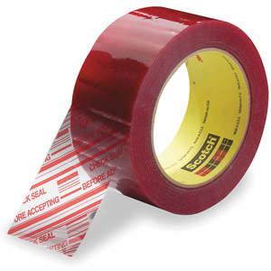 SCOTCH 3779 Carton Tape Red on Clear 48mm x 100m | AF7ZZK 24A756