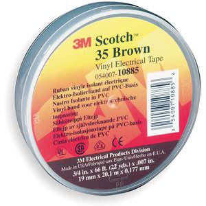 SCOTCH 35 3/4X66 BROWN Electrical Tape 3/4 x 66 Feet 7 Mil Brown | AC8GJB 3A186