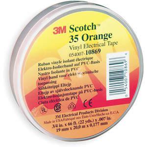 SCOTCH 35 3/4X66 ORNGE Electrical Tape 3/4 x 66 Feet 7 Mil Orange | AC8GHZ 3A184