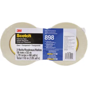 SCOTCH 898 Filament Tape 45/64 in x 60 yard PK2 | AG6WQL 49H653