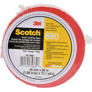 SCOTCH 690 Carton Sealing Tape 72 Yard Red | AG6WQN 49H656