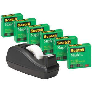 SCOTCH 810C40BK Office Tape Transparent 3/4 x 1000 Inch Pk 6 | AF9ABM 29PL19