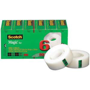 SCOTCH 810K6 Office Tape Transparent 3/4 x 1000 Inch Pk 6 | AF9ABR 29PL25