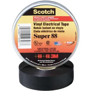 SCOTCH 88-Super-3/4x66FT Electrical Tape 3/4 x 66ft 8.5 Mil Black | AB8WHP 2A227