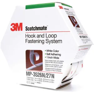 SCOTCHMATE MP3526/27 Reclosable Fastener Hook and Loop, White | AA9TDX 1F215