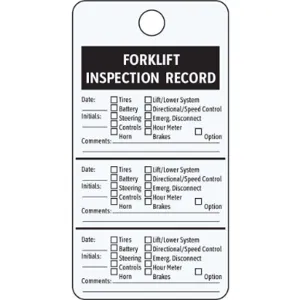 SEE ALL INDUSTRIES TUF-FORK Label Aluminium 5 x 3 Inch Forklift Tag - Pack Of 25 | AF4WMB 9MG60