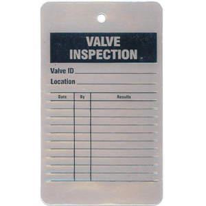 SEE ALL INDUSTRIES TUF-VALV Inspection Tag 5 x 3 Inch Aluminium - Pack Of 25 | AF4BXK 8PFJ8
