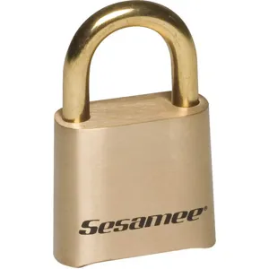 SESAMEE K0436 Combination Resettable Padlock Brass | AG6QBA 3TMJ7