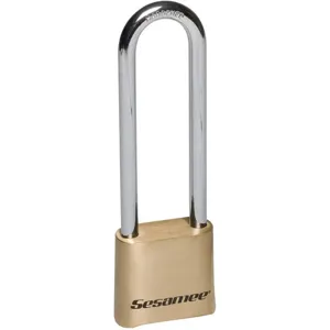 SESAMEE K440 Combination Resettable Padlock Brass | AG6QBC 3TMK1