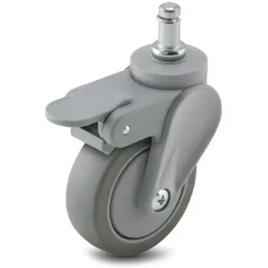 SHEPHERD CASTER PEC40223GR-TPU03(GG)B Swivel Stem Caster With Brake 4 Inch 125 Lb | AC8XME 3ENT2