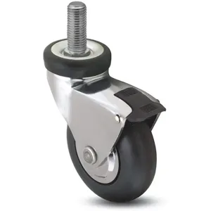 SHEPHERD CASTER POM30637BC-NPRB Swivel Stem Caster With Brake 3 Inch 110 Lb | AC8XMU 3ENV6