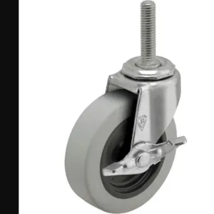 SHEPHERD CASTER PRE30605ZN-TPR-B Swivel Stem Caster W/brake 110 Lb Gray | AG6WNX 49H591