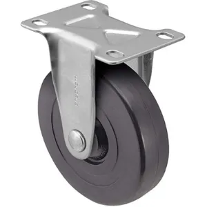 SHEPHERD CASTER PRI40120ZN-3R Rigid Plate Caster 125 Lb Rubber | AF9EZG 29XW96