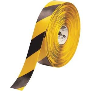 MIGHTY LINE 2RYCHEVRON Marking Tape Roll 2 Inch W 100 Feet Length | AF6DWB 9Y612