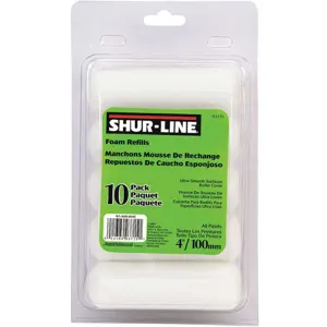 SHUR-LINE 3715C Mini Paint Roller Cover 4 Inch Length Foam PK10 | AH8WZD 39AN28