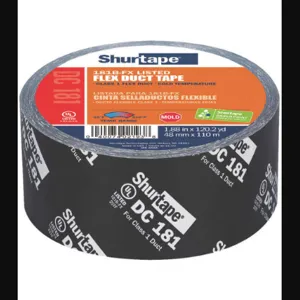 SHURTAPE DC 181 HVAC Tape 48 x 110m 3 mil Black Printed | AA2ALG 10A374