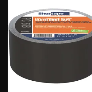 SHURTAPE PC 618 Duct Tape 72mm x 55m 10 mil Black PK 16 | AB7XHB 24K289