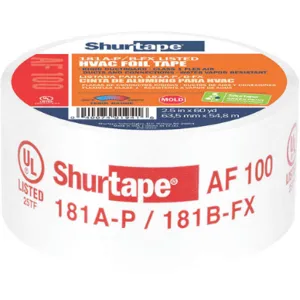 SHURTAPE AF 100 Foil Tape 2-1/2 Inch x 60 Yard Silver | AE8TGX 6FEY4