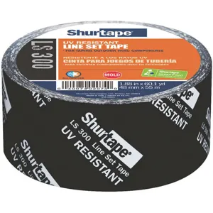 SHURTAPE LS 300 Hvac Tape 48mm x 55m 3 Mil Black | AA2ALJ 10A411